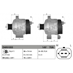 DENSO DAN1055 alternator OPEL