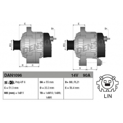 DENSO DAN1096 alternator TOYOTA