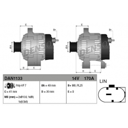 DENSO DAN1133 alternator BMW