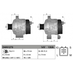 DENSO DAN1279 alternator LEXUS