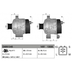 DENSO DAN1345 alternator TOYOTA