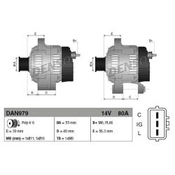 DENSO DAN979 alternator DAIHATSU