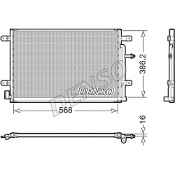 DENSO DCN02038 skraplacz klimatyzacji AUDI