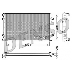 DENSO DRM02007 chłodnica silnika AUDI SEAT SKODA VW