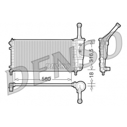 DENSO DRM13011 chłodnica silnika FIAT LANCIA